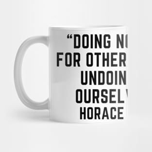 quote Horace Mann about charity Mug